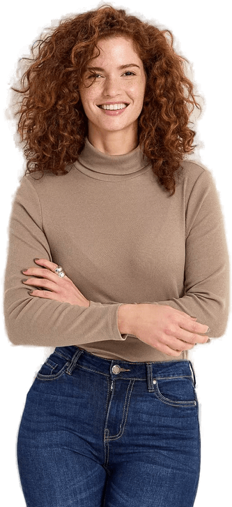 Cellbes Of Sweden Ribbet Polohals i økologisk bomull