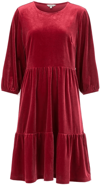 Fløyelkjole med volanger Cellbes Of Sweden