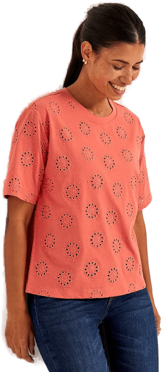 Cellbes Of Sweden Jerseytopp med brodert hullmønster