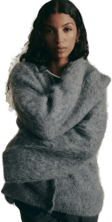 Gina Tricot Alpaca blend cardigan Grå