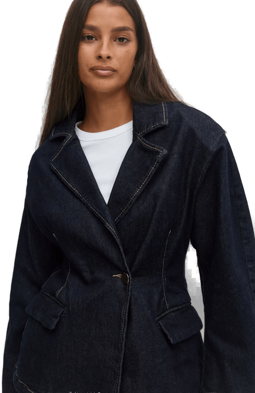 Gina Tricot Tailored denim blazer Blå