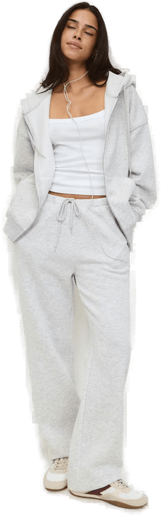 Gina Tricot Zip hoodie Grå