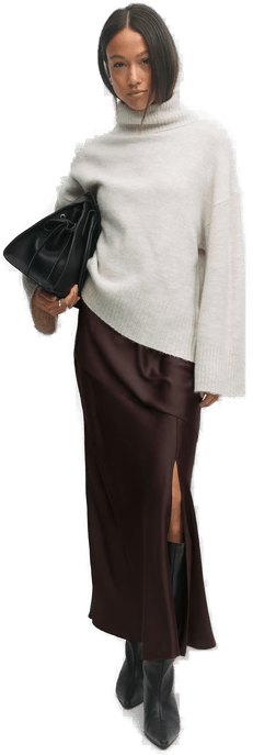 Gina Tricot Satin Skirt Brun