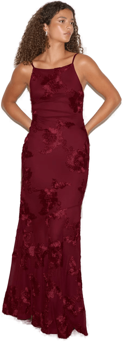 Gina Tricot Embroidery dress Rød