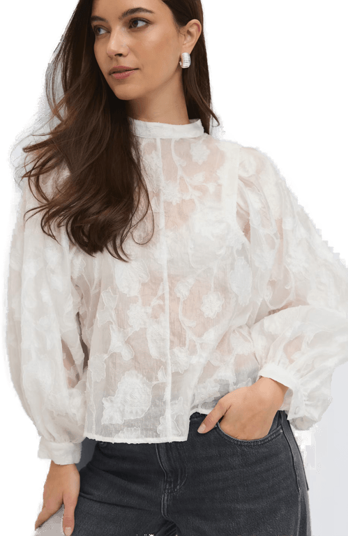 Gina Tricot Structured blouse Hvit