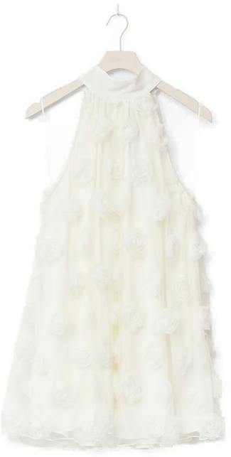 Gina Tricot Wide Halterneck Mini Dress Hvit