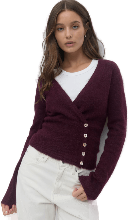 Gina Tricot Alpaca blend knitted top Rød