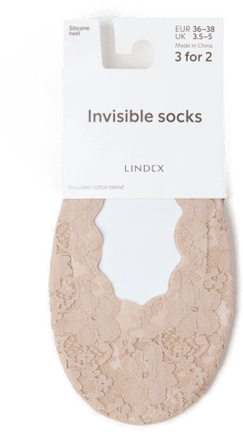 Lindex usynlige sokker med blonder
