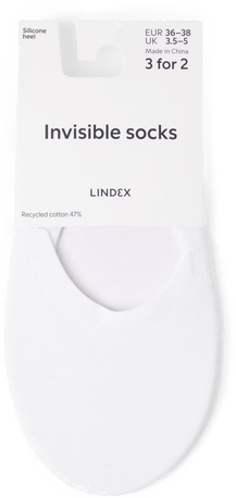 Lindex usynlige sokker med silikonhæl