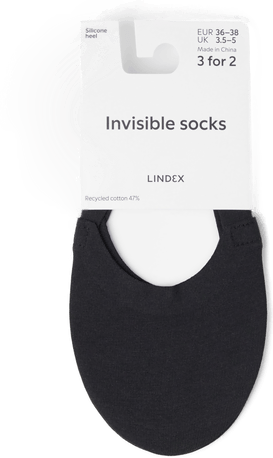 Lindex usynlige sokker med silikonhæl