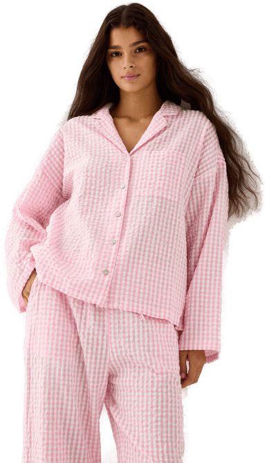 Lindex Pyjamasskjorte i seersucker