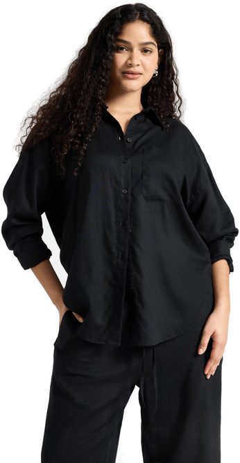 Lindex skjorte i linblanding