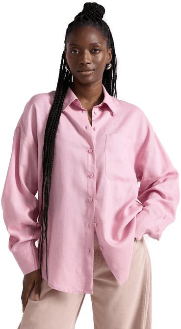 Lindex skjorte i linblanding