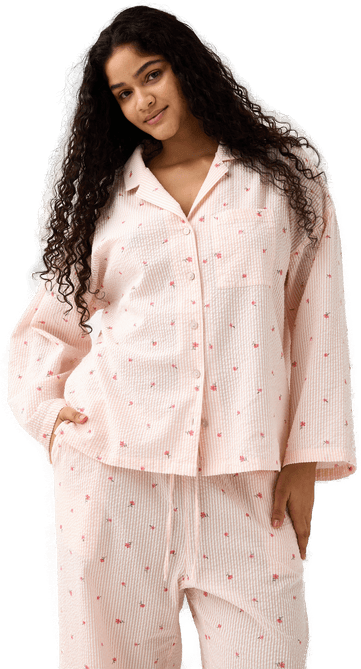 Lindex Pyjamasskjorte i seersucker
