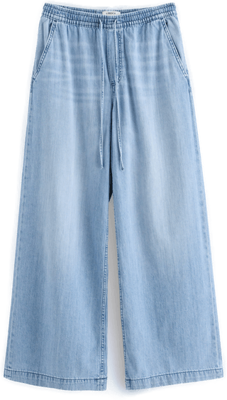 Lindex WIDE denimbukser med elastisk midje