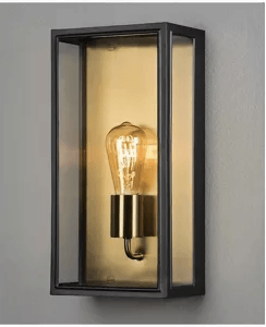 Konstsmide Carpi vegglampe E27 svart/messing