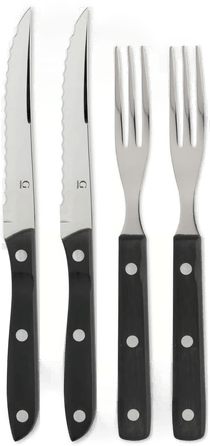 Gense Old Farmer kjøttbestikk svart sett 4 deler