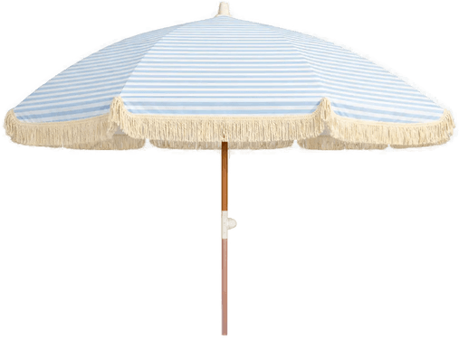 Hillerstorp Parasoll 200 cm blå/hvit