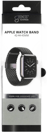 Gear Flettet klokkearmbånd svart 42/44/45mm