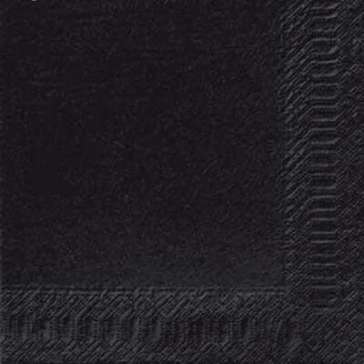 Duni Servietter 24x24 Sort 3-lags