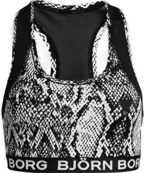 Björn Borg Performance Medium Top Sky Svart/Hvit