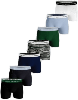 Björn Borg 7P Essential Shorts Blå Mønster