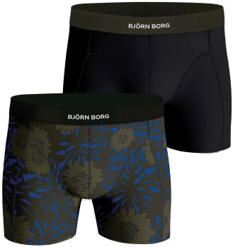 Björn Borg Premium Cotton Stretch Boxer 1725 Svart/Grønn