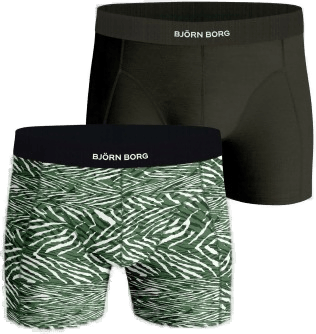 Björn Borg Premium Cotton Stretch Boxer Grønn Mønster