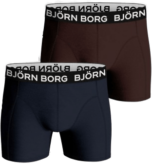 Björn Borg Bamboo Cotton Boxer 2P Blå/Brun