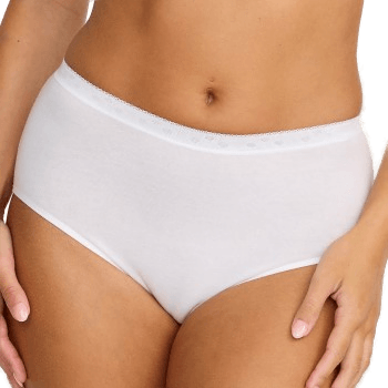 Damella Classic Cotton Midi Brief Hvit XX-Large
