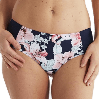 Damella Scarlett Pink Lillies Tai Bikini Brief