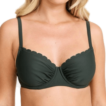 Damella Grace Wavy Bikini Bra Mørkgrønn