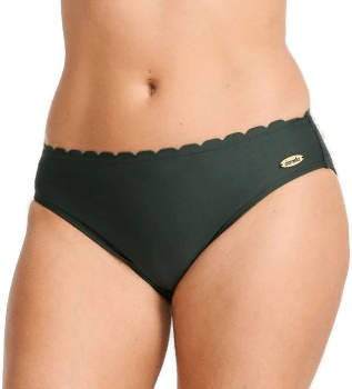 Damella Emily Wavy Bikini Brief Mørkgrønn
