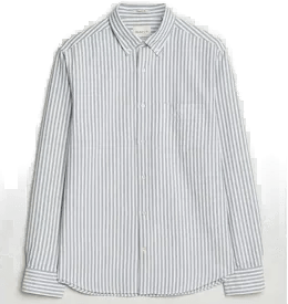 Gant Regular Fit Striped Shirt Vintage Blue