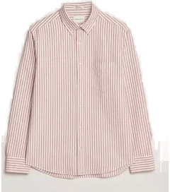 Gant Regular Fit Striped Shirt Rose Red