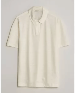 Gant Linen Polo Creamed White