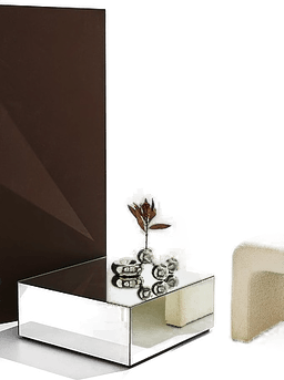 Pastill Ponti bord 60x60 cm Sølv