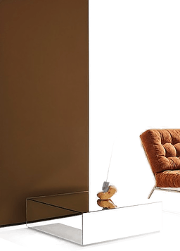 Pastill Ponti bord i speilglass 80x80 cm