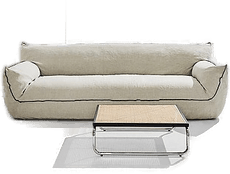 Pastill Gia sofa i lin, 3,5-seter