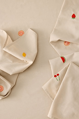 Jotex CILIA brodert serviett 4-pakning