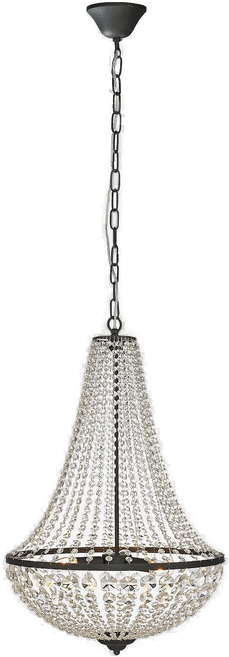 Markslöjd Lysekrone GRÄNSÖ, svart, Ø 50 cm