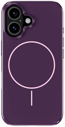 Holdit Mono Case iPhone 16 Deep Plum/Pink