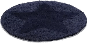 Etol Design Star rund gulvteppe navy