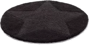 Etol Design Star rund gulvteppe svart