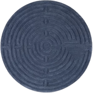 Kateha Minilabyrint gulvteppe stormblå, 130 cm