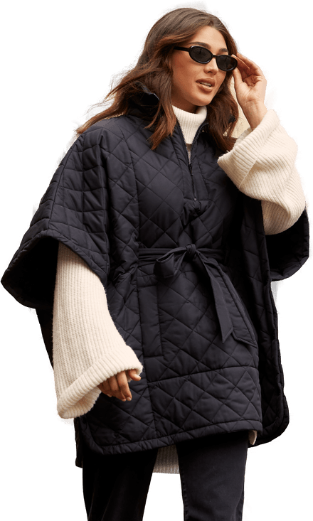 Bubbleroom Hiri Quilted Poncho