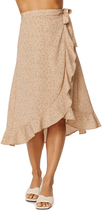 Bubbleroom Flounce Midi Wrap Skirt