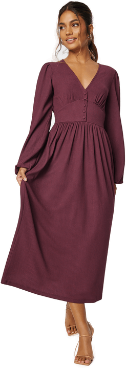Bubbleroom Structure Button Midi Dress