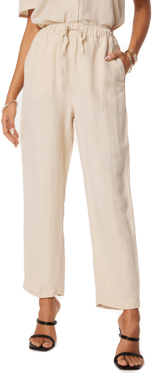 Bubbleroom Linen Blend Pants