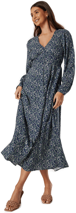 Bubbleroom Viscose V-neck Maxi Dress